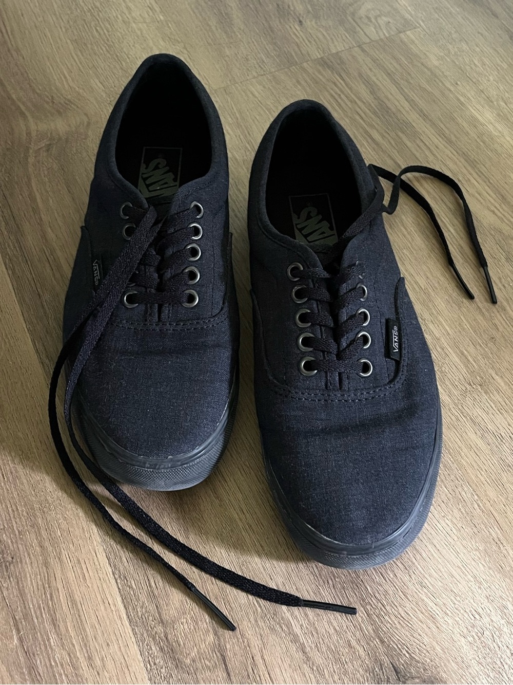Vans Black Canvas Low-Top Sneakers